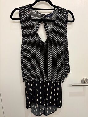 Madewell Patterned Open Back Romper